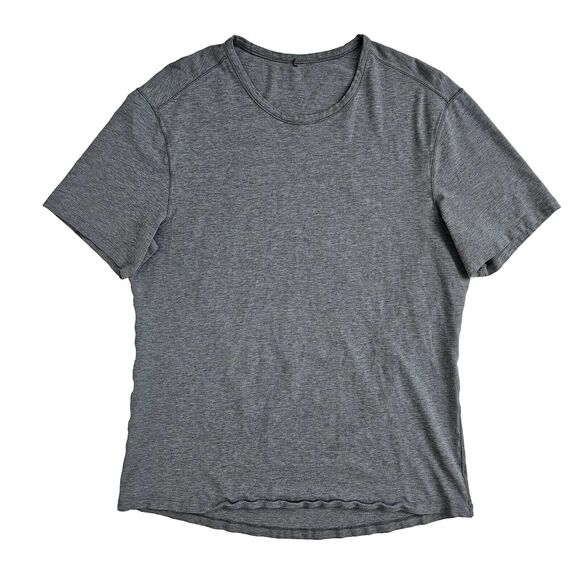 Lululemon (Mens Large) Short Sleeve Crew‎ Neck Stretch Gray Athletic Gym Running - Picture 1 of 5